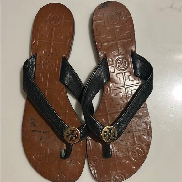 Tory Burch Black and Brown Sandals - Picture 5 of 10